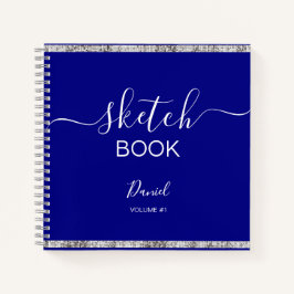 Cuaderno Sketchbook personalizado Su nombre guión elegante