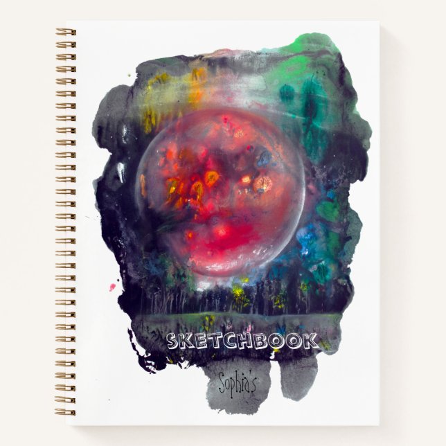Cuaderno Sketchbook Red Planet Space Modern (Anverso)
