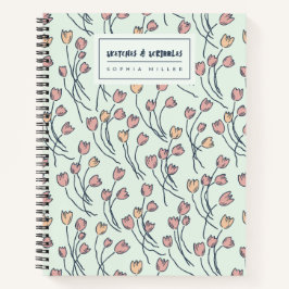 Cuaderno Sketchy Tulips Hand Drawn Floral | Cottage Sage