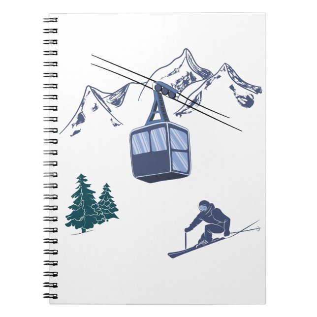 Cuaderno Ski Scene Winter Sports (Frente)