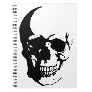 Cuaderno Skull - Arte Metalizado negro y blanco