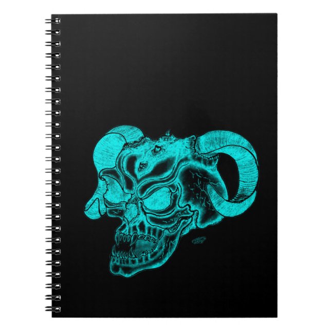 Cuaderno Skull Devil Head Black and Green Design (Frente)