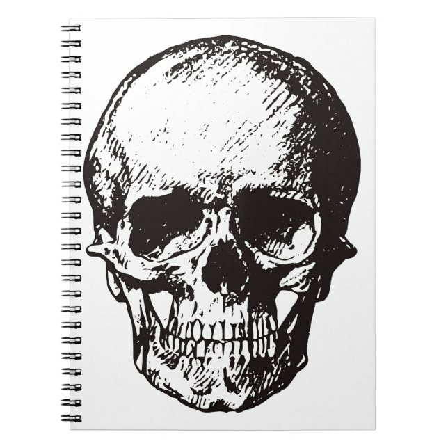 Cuaderno Skull Fantasy Art Rock Punk fuerte Metalizado (Frente)
