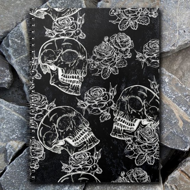 Cuaderno Skull Rosa Chalk | Poemas Grunge Grunge Funky Lyri (Subido por el creador)