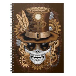 Cuaderno Skull Steampunk Voodoo Retro Machine