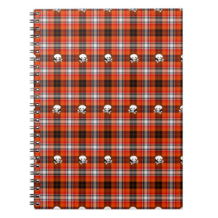 Cuaderno Skull y Crossbone Red and Black Plantas