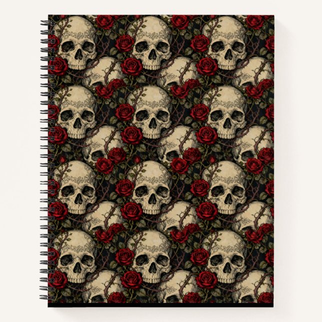 Cuaderno Skulls and Briar Roses (Anverso)