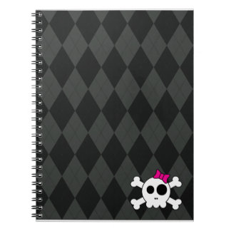 Cuaderno Skully y Argyle lindos