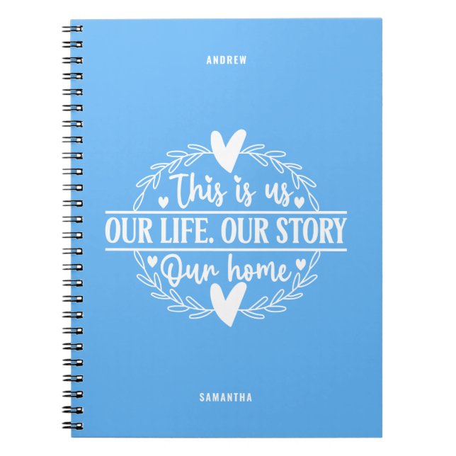 Cuaderno Sky Blue Esta es nuestra historia, nuestro equipo  (Frente)