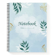 Sky-Blue Spiral Notebook