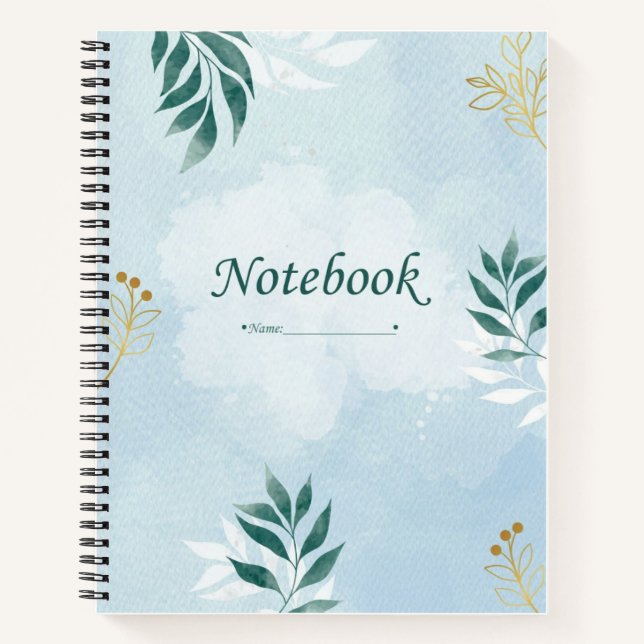 Cuaderno Sky-Blue Spiral Notebook (Anverso)