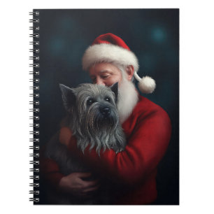 Cuaderno Skye Terrier Con Navidades festivos de Santa Claus