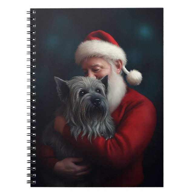 Cuaderno Skye Terrier Con Navidades festivos de Santa Claus (Frente)