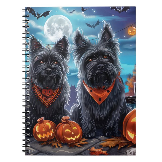 Cuaderno Skye Terrier Halloween Spooki (Frente)