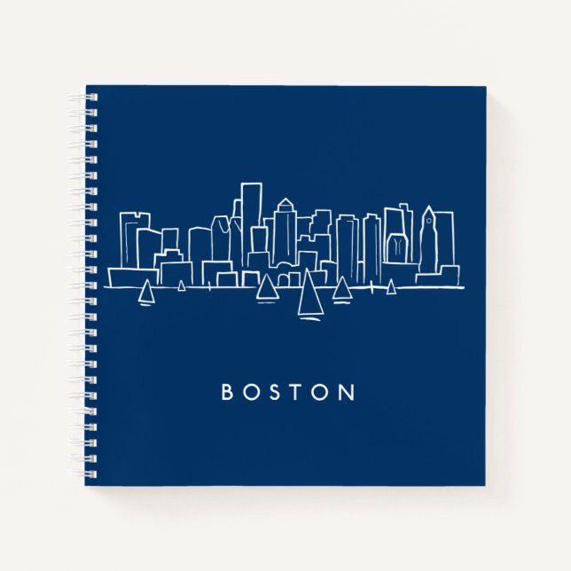 Cuaderno Skyline de Boston (Anverso)