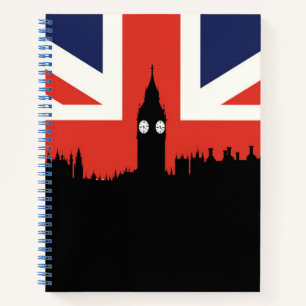 Cuaderno Skyline de Londres   Bandera británica