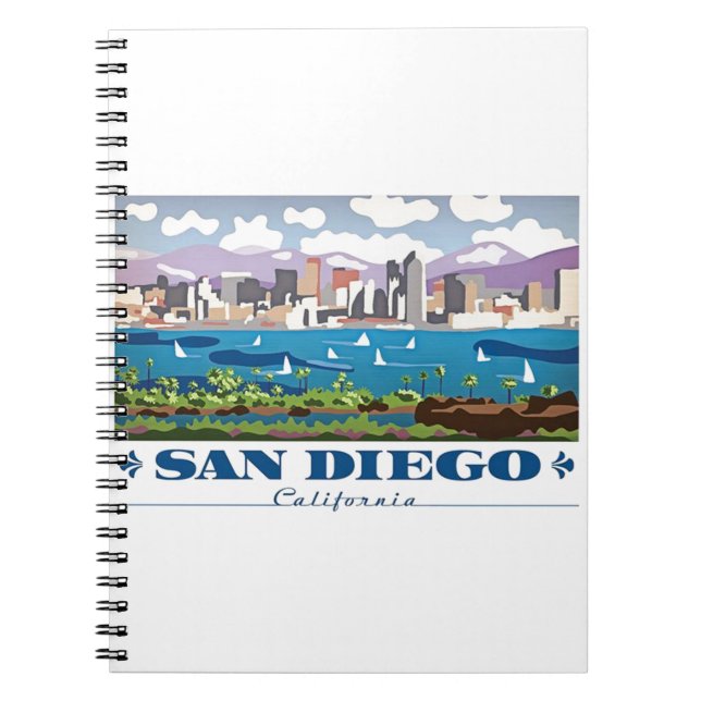Cuaderno Skyline de San Diego (Frente)