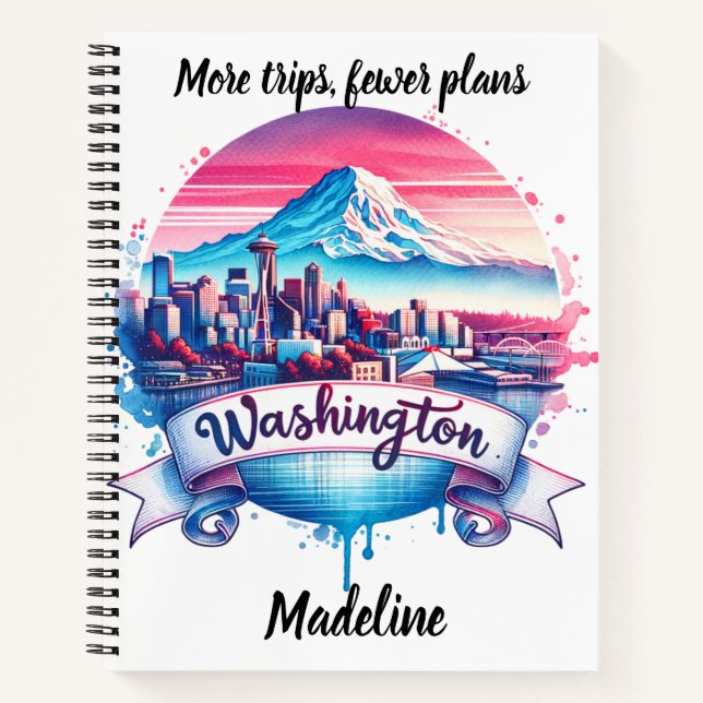 Cuaderno Skyline de Washington al atardecer (Anverso)