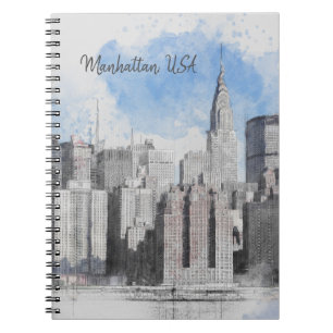 Cuaderno Skyline Manhattan de Nueva York