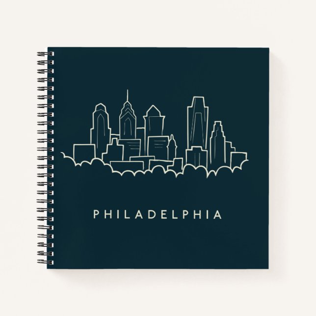 Cuaderno Skyline Philadelphia Pennsylvania (Anverso)