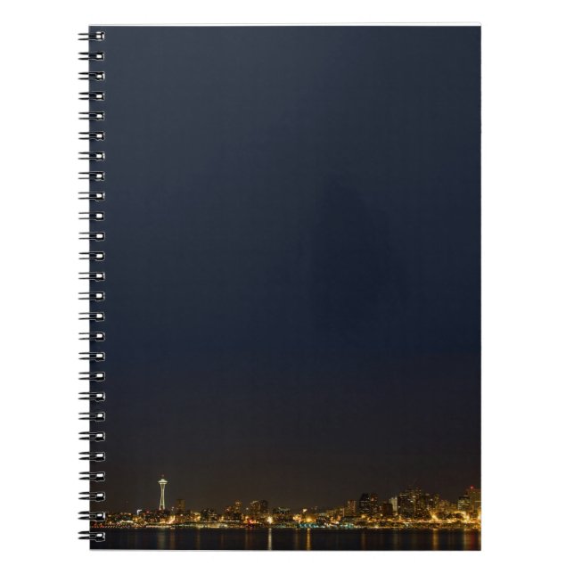 Cuaderno Skyline Seattle de noche (Frente)
