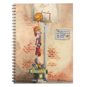 Cuaderno Slam Dunk en Basketball Hoop por Jay Throckmorton