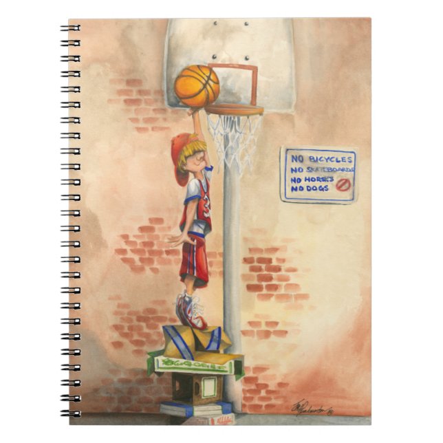 Cuaderno Slam Dunk en Basketball Hoop por Jay Throckmorton (Frente)