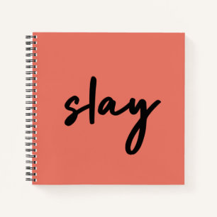Cuaderno Slay   Moderna Minimalista de moda estilizada colo
