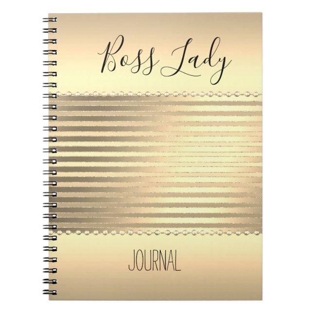 Cuaderno Sleek Gold Boss Lady (Frente)