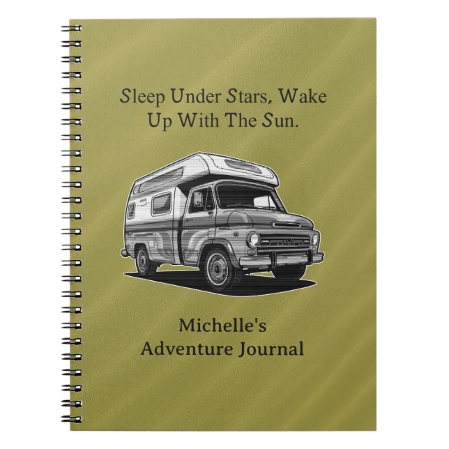 Cuaderno Sleep Under Stars Wake With Sun Outdoor Serenity (Frente)