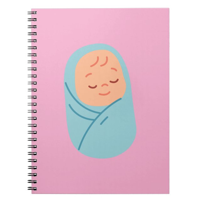 Cuaderno Sleeping Baby Swaddled in Blue (Frente)