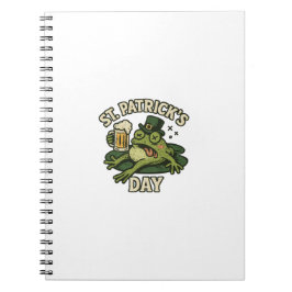 Cuaderno Sleepy Funny Frog St.Patrick's Day