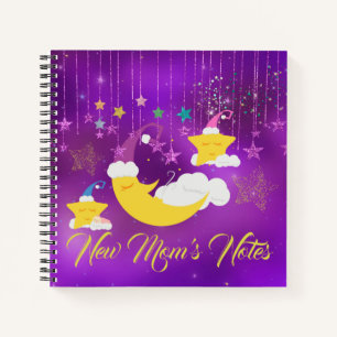 Cuaderno Sleepy Moon & Stars Purple Starry Sky