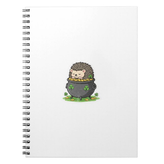Cuaderno Sleepy Treasure Keeper Hedgehog St.Patrick's Day (Frente)