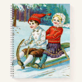 Cuaderno Sleigh riding at Christmas time