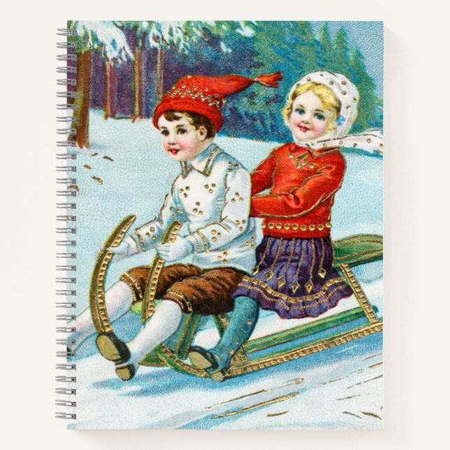 Cuaderno Sleigh riding at Christmas time (Anverso)