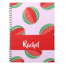 Cuaderno Sliced watermelon pattern on pink