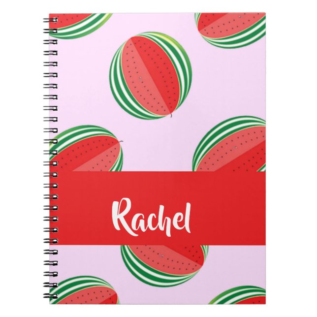 Cuaderno Sliced watermelon pattern on pink (Frente)