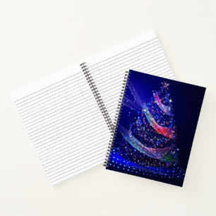 Cuaderno SlipperyJoe árbol de Navidad digital translúcido r