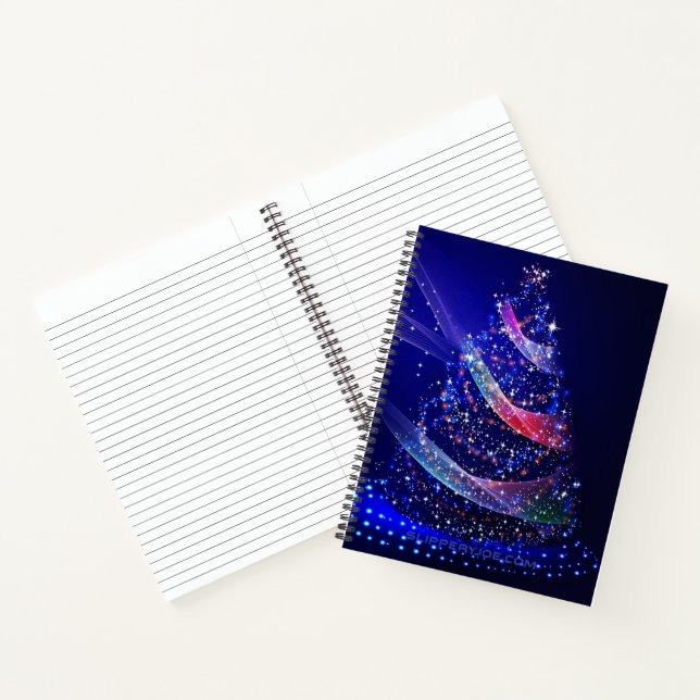 Cuaderno SlipperyJoe árbol de Navidad digital translúcido r (Interior)