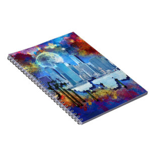 Cuaderno SlipperyJoe NYC grafiti luna rodeada de nubes arre