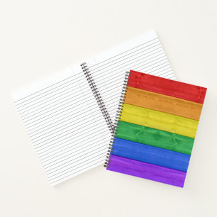 Cuaderno SlipperyJoe's clásico arcoíris táctil artesanal 