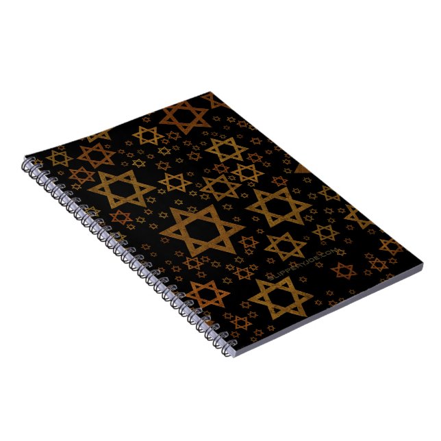 Cuaderno SlipperyJoe's Estrella David temática de Hanukkah  (Lado Derecho)