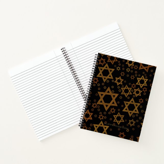 Cuaderno SlipperyJoe's estrella de David temática de Hanukk (Interior)
