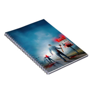 Cuaderno SlipperyJoe's feliz Halloween ojos brillantes zomb
