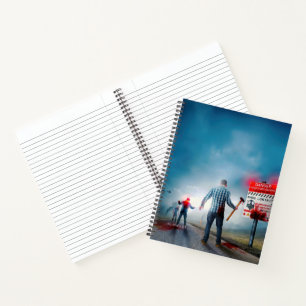 Cuaderno SlipperyJoe's feliz Halloween ojos brillantes zomb