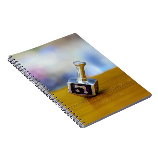 Cuaderno SlipperyJoe's Feliz Hanukkah trompo giratorio de c (Lado Derecho)