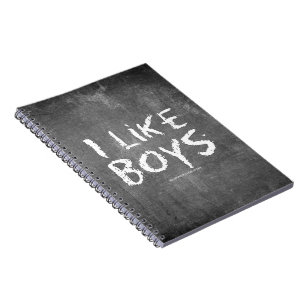 Cuaderno SlipperyJoe's I Like Boys sucia Chalkboard escribi