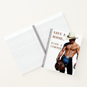 Cuaderno SlipperyJoe's Save a horse Ride A Cowboy gorra mus