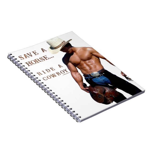 Cuaderno SlipperyJoe's save horse montar paja cowboy gorra  (Lado Derecho)
